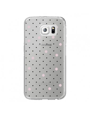 Coque Point Rose Pin Point Transparente pour Samsung Galaxy S6 Edge - Project M