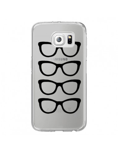 Coque Sunglasses Lunettes Soleil Noir Transparente pour Samsung Galaxy S6 Edge - Project M
