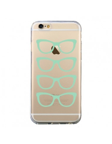Coque iPhone 6 et 6S Sunglasses Lunettes Soleil Mint Bleu Vert Transparente - Project M