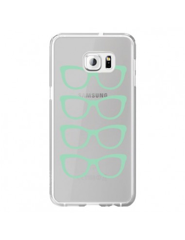 Coque Sunglasses Lunettes Soleil Mint Bleu Vert Transparente pour Samsung Galaxy S6 Edge Plus - Project M