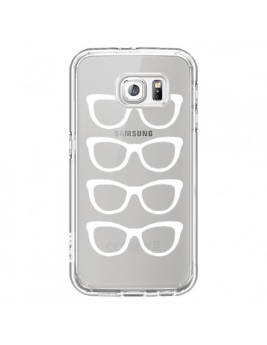 Coque Sunglasses Lunettes Soleil Blanc Transparente pour Samsung Galaxy S6 - Project M