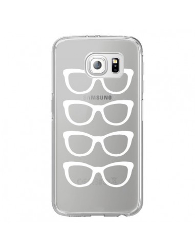 Coque Sunglasses Lunettes Soleil Blanc Transparente pour Samsung Galaxy S6 Edge - Project M