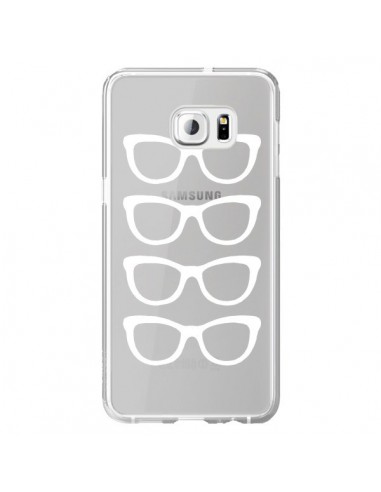 Coque Sunglasses Lunettes Soleil Blanc Transparente pour Samsung Galaxy S6 Edge Plus - Project M