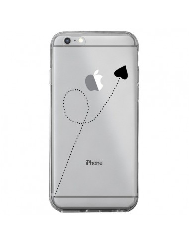 Coque iPhone 6 Plus et 6S Plus Travel to your Heart Noir Voyage Coeur Transparente - Project M