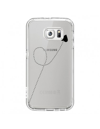 Coque Travel to your Heart Noir Voyage Coeur Transparente pour Samsung Galaxy S6 - Project M