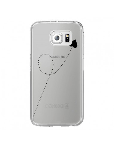 Coque Travel to your Heart Noir Voyage Coeur Transparente pour Samsung Galaxy S6 Edge - Project M