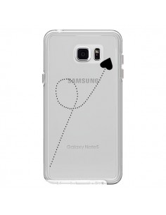 Coque Travel to your Heart Noir Voyage Coeur Transparente...