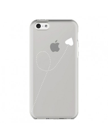 Coque iPhone 5C Travel to your Heart Blanc Voyage Coeur Transparente - Project M