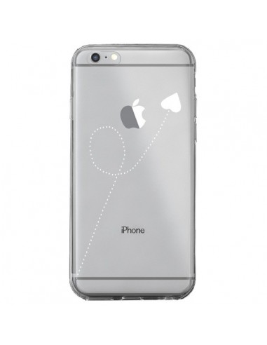 Coque iPhone 6 Plus et 6S Plus Travel to your Heart Blanc Voyage Coeur Transparente - Project M
