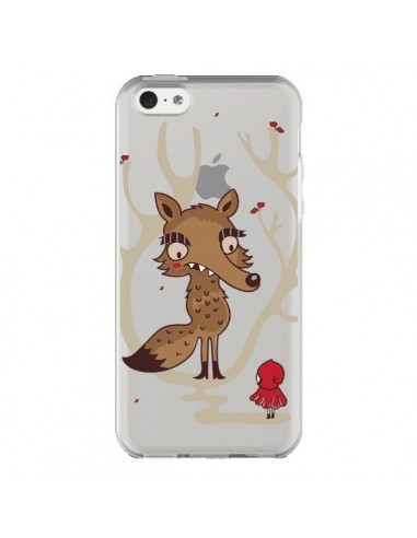 Coque iPhone 5C Le Petit Chaperon Rouge Loup Hello Big Wolf Transparente - Maria Jose Da Luz