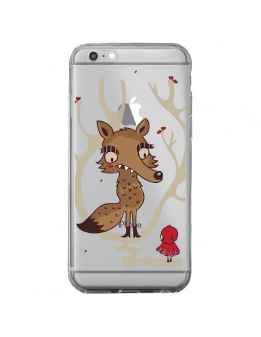 Coque iPhone 6 Plus et 6S Plus Le Petit Chaperon Rouge Loup Hello Big Wolf Transparente - Maria Jose Da Luz