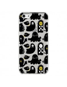 Coque iPhone 5C Monsters Monstres Pattern Transparente -...
