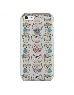 Coque iPhone 5C Chouettes Owl Hibou Transparente - Maria...