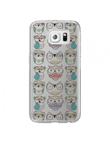 Coque Chouettes Owl Hibou Transparente pour Samsung Galaxy S6 Edge - Maria Jose Da Luz