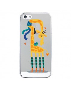 Coque iPhone 5/5S et SE L'oiseau et la Girafe Amour Love...