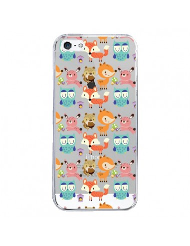 Coque Renard Ecureuil Lapin Hibou Transparente pour iPhone 5 et 5S - Maria Jose Da Luz