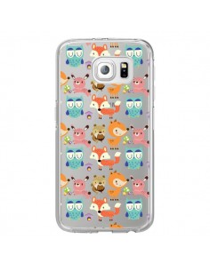 Coque Renard Ecureuil Lapin Hibou Transparente pour Samsung Galaxy S6 Edge - Maria Jose Da Luz