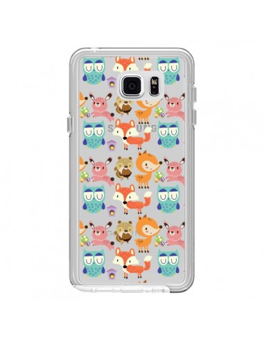 Coque Renard Ecureuil Lapin Hibou Transparente pour Samsung Galaxy Note 5 - Maria Jose Da Luz