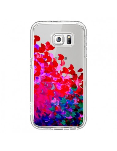 Coque Creation in Color Pink Rose Transparente pour Samsung Galaxy S6 - Ebi Emporium
