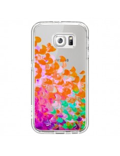 Coque Creation in Color Orange Transparente pour Samsung...