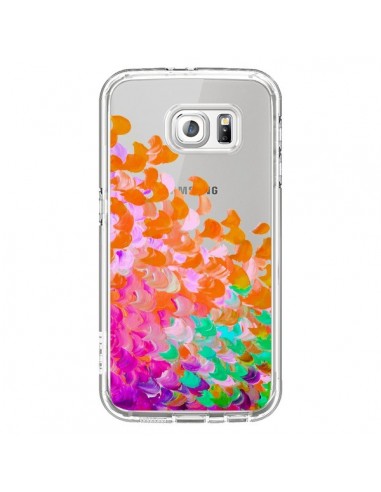 Coque Creation in Color Orange Transparente pour Samsung Galaxy S6 - Ebi Emporium