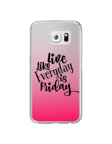 Coque Everyday Friday Vendredi Live Vis Transparente pour Samsung Galaxy S6 Edge - Ebi Emporium