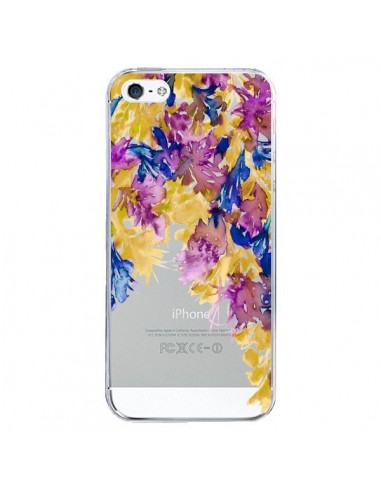 Coque iPhone 5/5S et SE Cascade Florale Transparente - Ebi Emporium