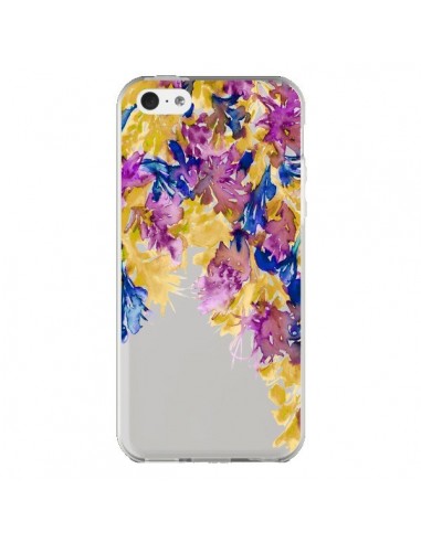 Coque iPhone 5C Cascade Florale Transparente - Ebi Emporium