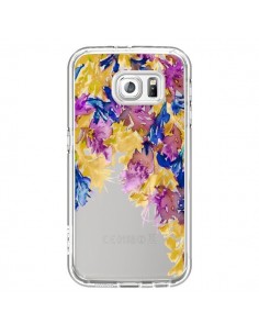 Coque Cascade Florale Transparente pour Samsung Galaxy S6...