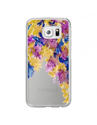 Coque Cascade Florale Transparente pour Samsung Galaxy S6 Edge - Ebi Emporium