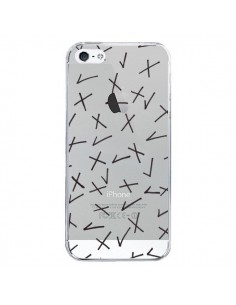 Coque iPhone 5/5S et SE Cross Croix Check Transparente -...
