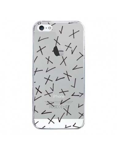 Coque iPhone 5/5S et SE Cross Croix Check Transparente - Ebi Emporium