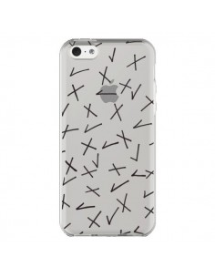 Coque iPhone 5C Cross Croix Check Transparente - Ebi...