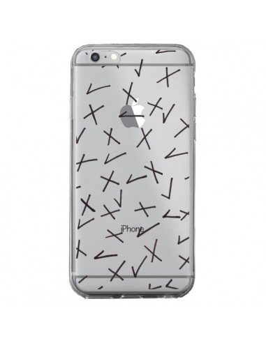 Coque iPhone 6 Plus et 6S Plus Cross Croix Check Transparente - Ebi Emporium