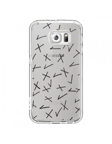 Coque Cross Croix Check Transparente pour Samsung Galaxy S6 - Ebi Emporium