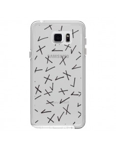Coque Cross Croix Check Transparente pour Samsung Galaxy...