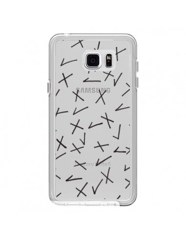 Coque Cross Croix Check Transparente pour Samsung Galaxy Note 5 - Ebi Emporium