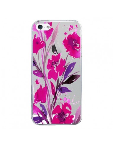 Coque iPhone 5/5S et SE Roses Fleur Flower Transparente - Ebi Emporium