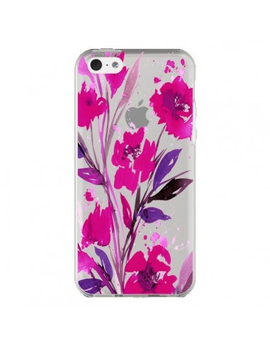Coque iPhone 5C Roses Fleur Flower Transparente - Ebi Emporium