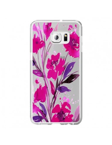 Coque Roses Fleur Flower Transparente pour Samsung Galaxy S6 Edge Plus - Ebi Emporium