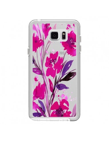 Coque Roses Fleur Flower Transparente pour Samsung Galaxy Note 5 - Ebi Emporium