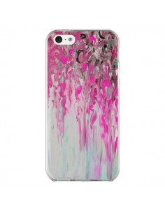 Coque iPhone 5C Tempête Rose Transparente - Ebi Emporium