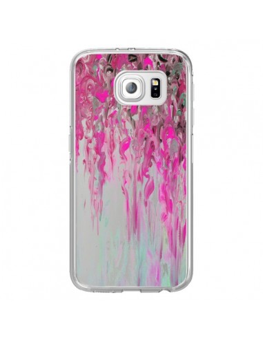 Coque Tempête Rose Transparente pour Samsung Galaxy S6 Edge - Ebi Emporium