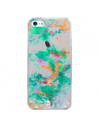 Coque iPhone 5/5S et SE Mermaid Sirene Fleur Flower Transparente - Ebi Emporium