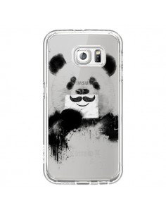 Coque Funny Panda Moustache Transparente pour Samsung...
