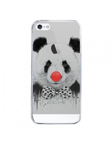 Coque iPhone 5/5S et SE Clown Panda Transparente - Balazs Solti