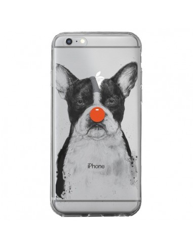 Coque iPhone 6 Plus et 6S Plus Clown Bulldog Dog Chien Transparente - Balazs Solti
