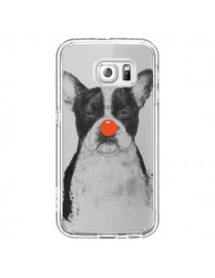 Coque Clown Bulldog Dog Chien Transparente pour Samsung...