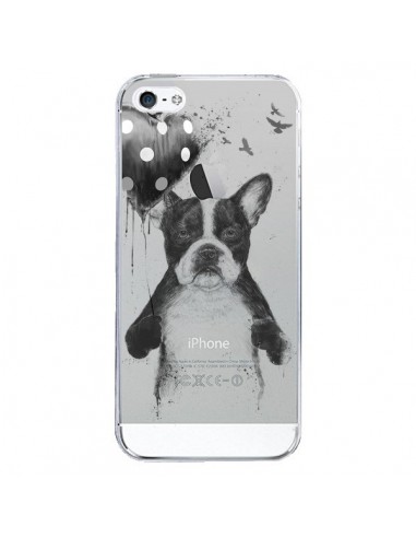 Coque iPhone 5/5S et SE Love Bulldog Dog Chien Transparente - Balazs Solti