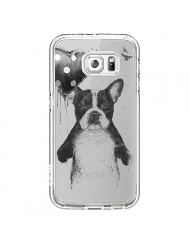Coque Love Bulldog Dog Chien Transparente pour Samsung Galaxy S6 - Balazs Solti